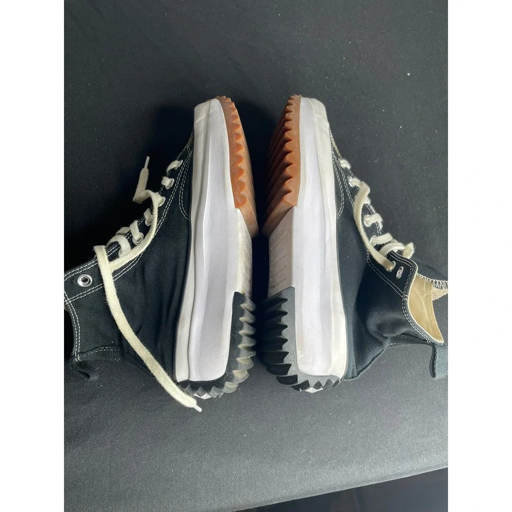 Converse Run Star Hike High Top Black White Platform Sneakers 166800C M6.5 W8 - Picture 3 of 7